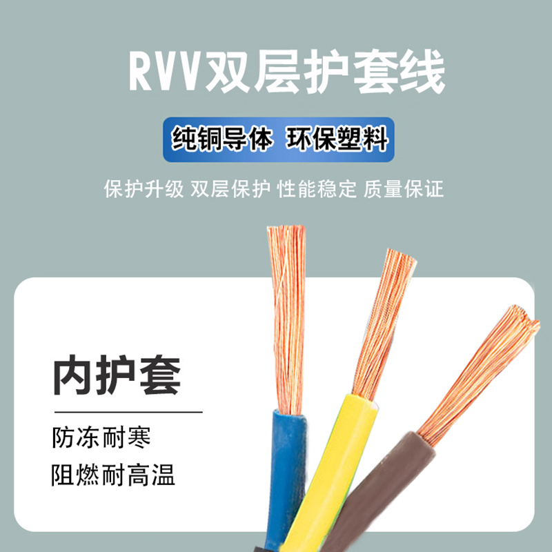 國標(biāo)兩芯雙頭電源線